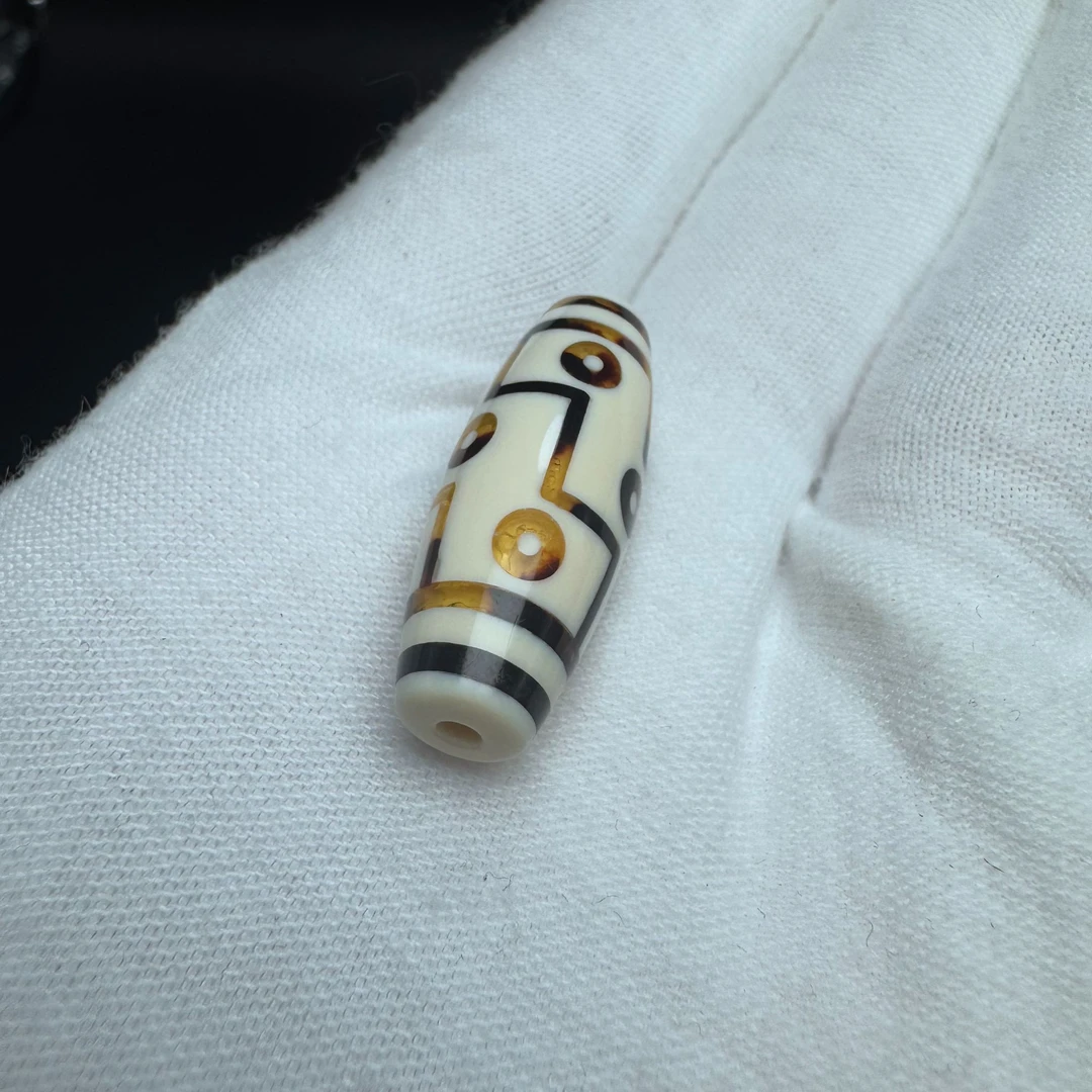 【猛犸兄弟】QZ0018天然猛犸牙手工雕刻珠珠锁骨链九眼小吊坠配饰