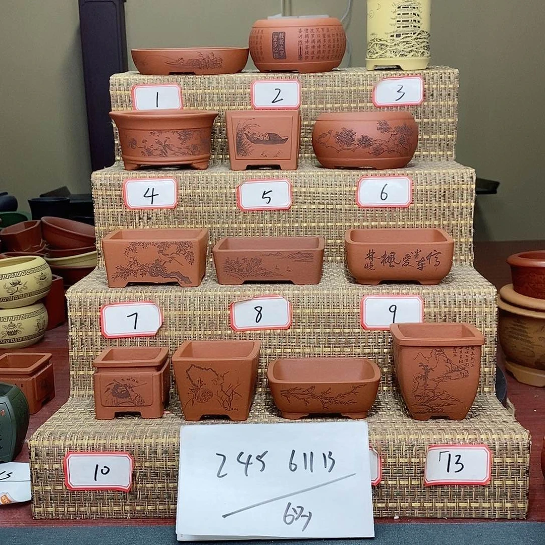 紫砂花盆郝*军在外面的