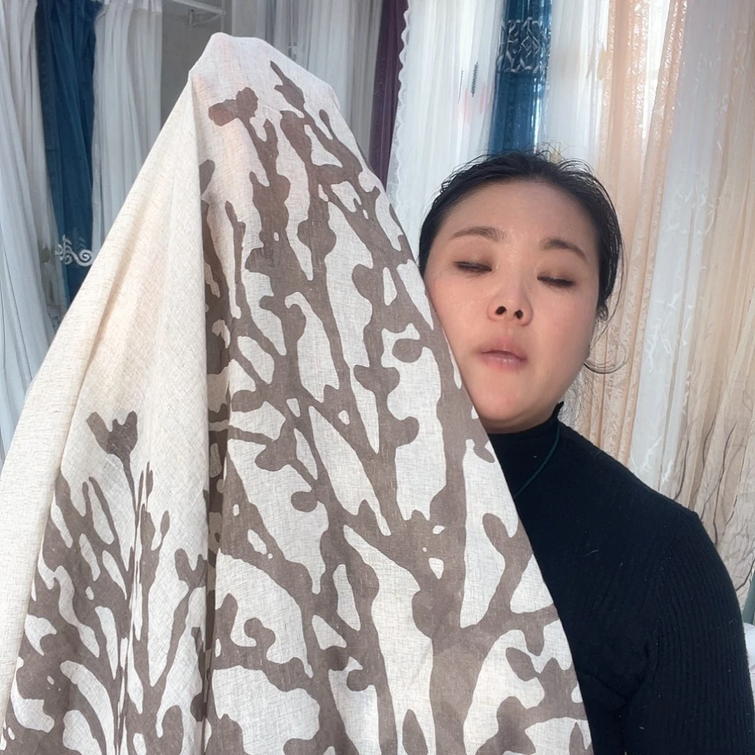 橘***落纱定制产品3.3亚麻窗纱