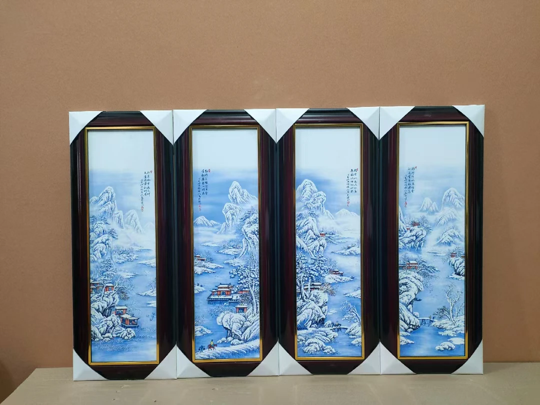 景德镇陶瓷雪景瓷板画