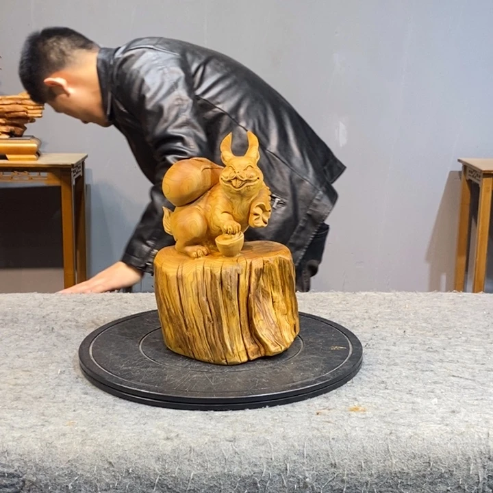 柏木木雕工艺品摆件