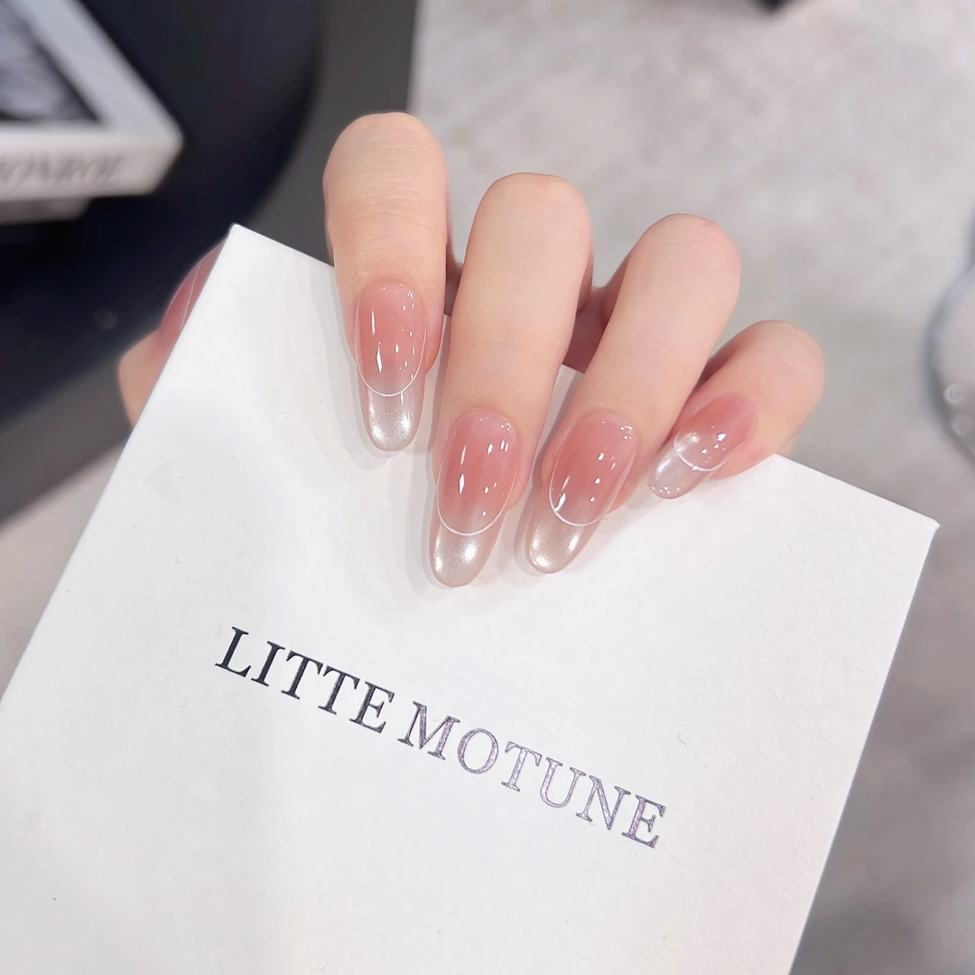 【绘影】珊瑚纪显白玻璃珠猫眼线条气质腮红温柔纯手工穿戴甲