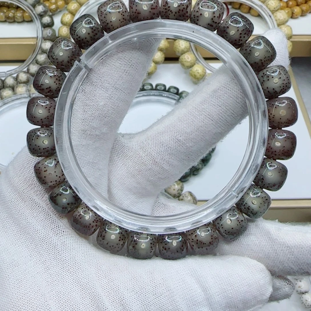 星月菩提手串黑冰果冻10×9一朵果a10