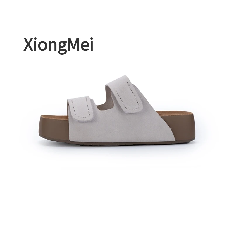 2025新款真皮吐司桑坡勃肯拖鞋夏季可外穿凉拖鞋子