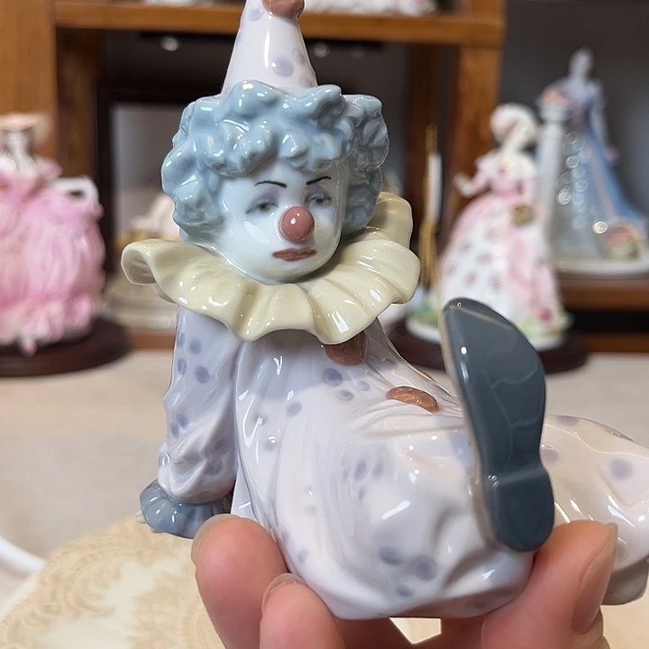 有机玻璃欧洲中古瓷器摆件