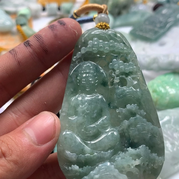颈饰未镶嵌翡翠保真天然a货翡翠