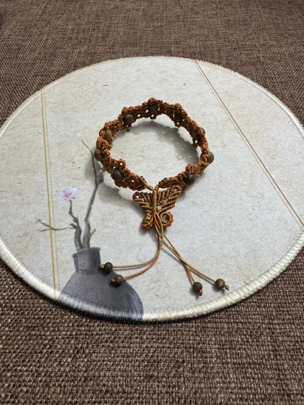 ［蝴蝶］奇楠沉香DIY文创手链卡8创意沉香手串