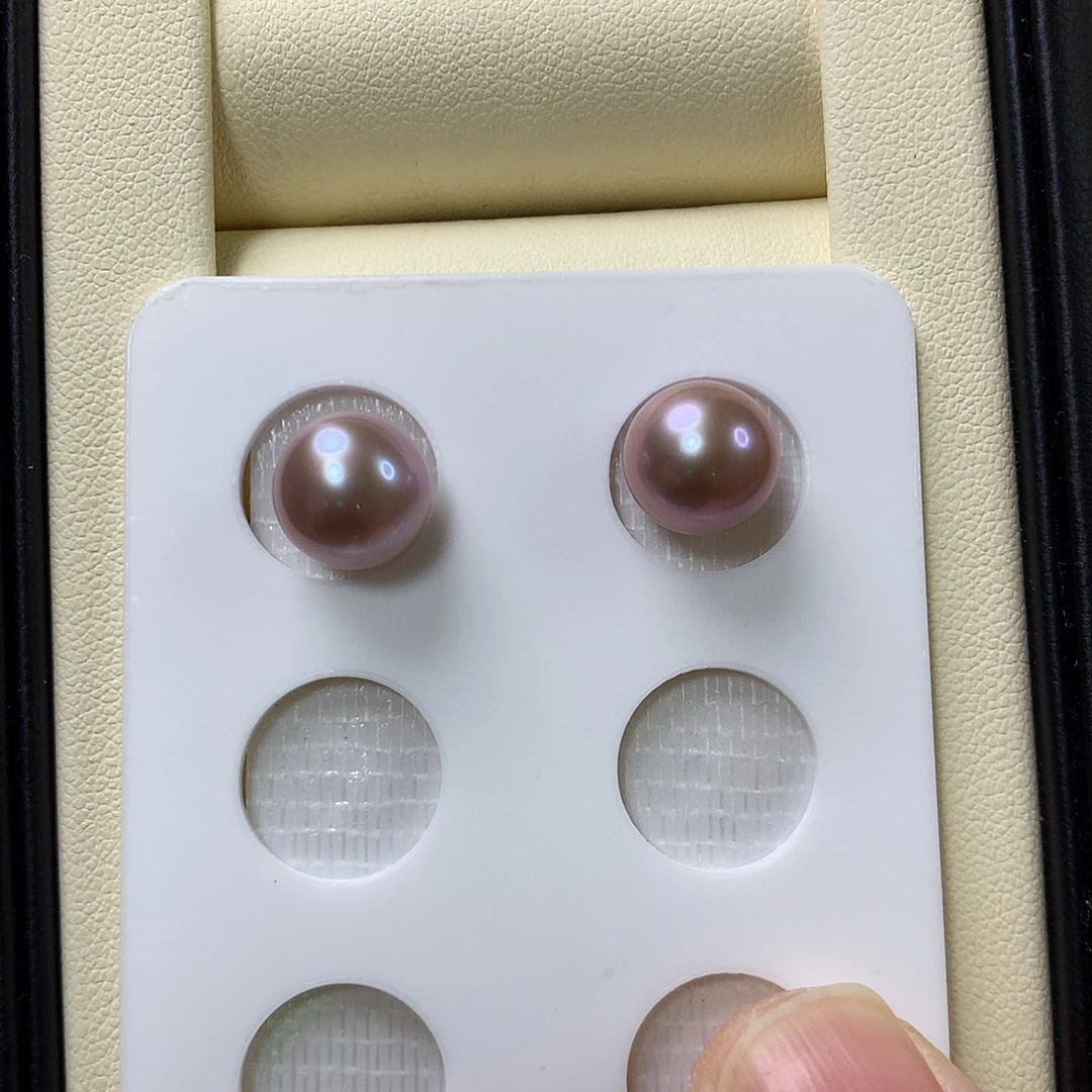 银S925镶嵌耳饰淡水珍珠