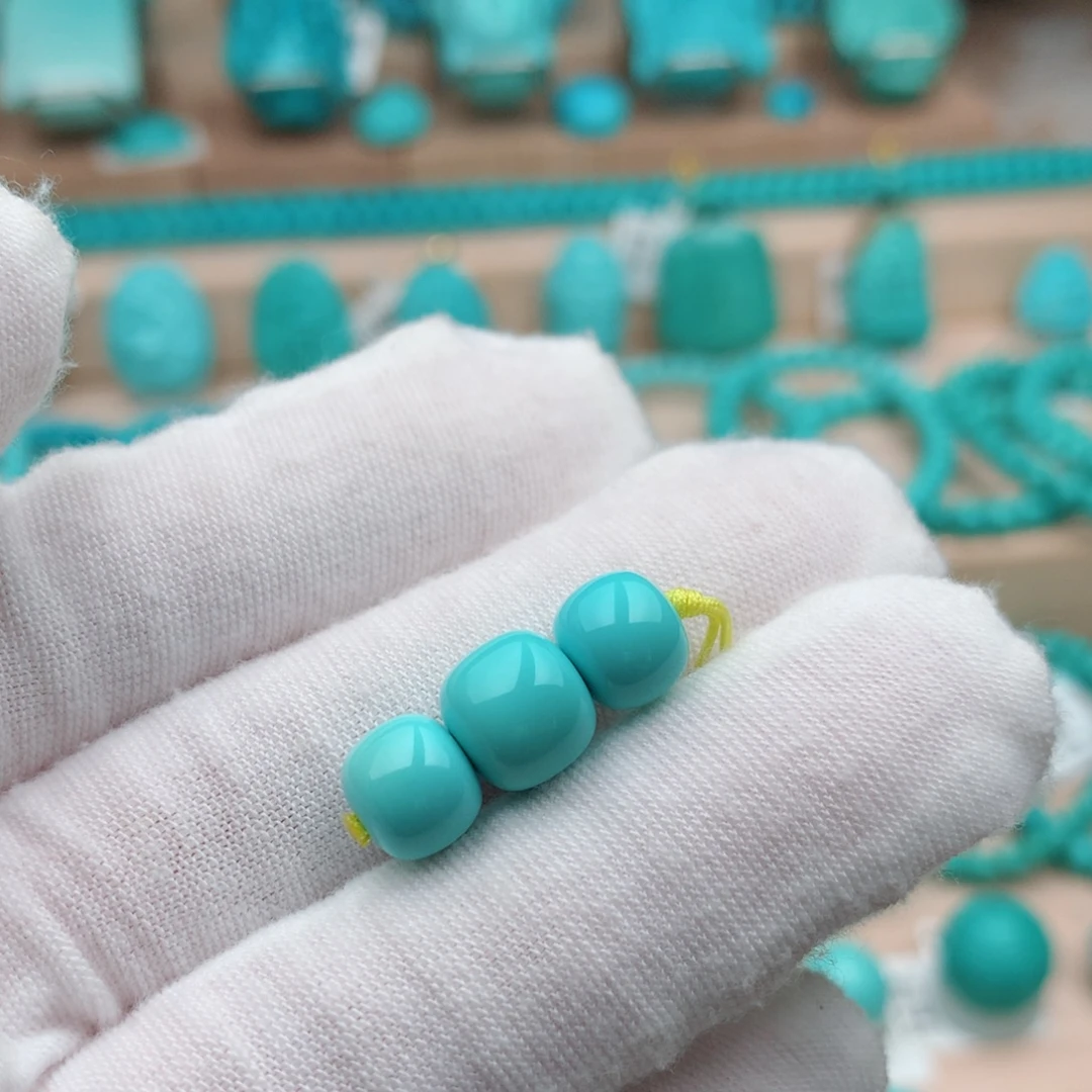 未镶嵌绿松石珠宝奇石8mm