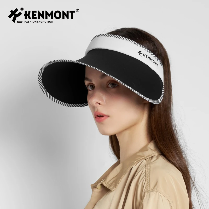 卡蒙轻量防紫外线跑步防晒帽夏季女遮脸空顶帽可折叠户外遮阳帽