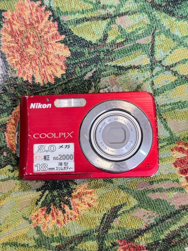 9新 Nikon/尼康 s210 红色 日英文菜单 复古ccd数码相机
