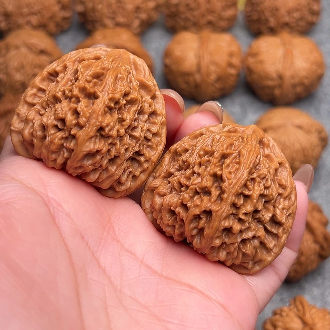 把件文玩核桃精品三角南疆石43+全品毕业款