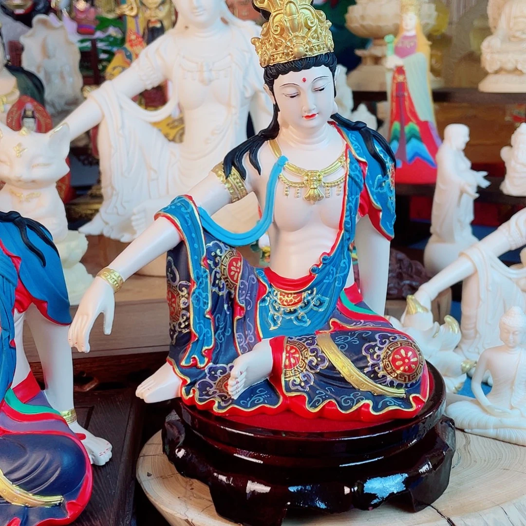 宝****石材自在观音摆件20高端
