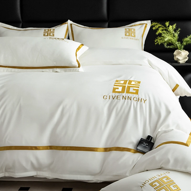 秋冬轻奢风床上用品四件套磨毛民宿酒店床单被套学生宿舍床三件套