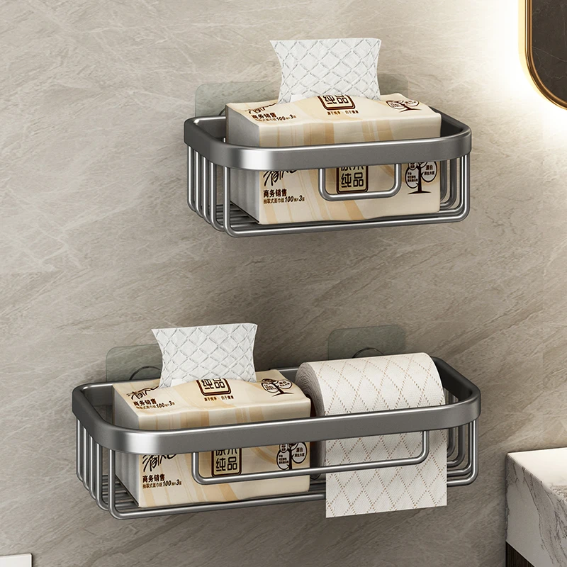 免打孔卫生间纸巾盒厕所抽纸盒壁挂式厕纸架擦手纸盒卷纸架置物架