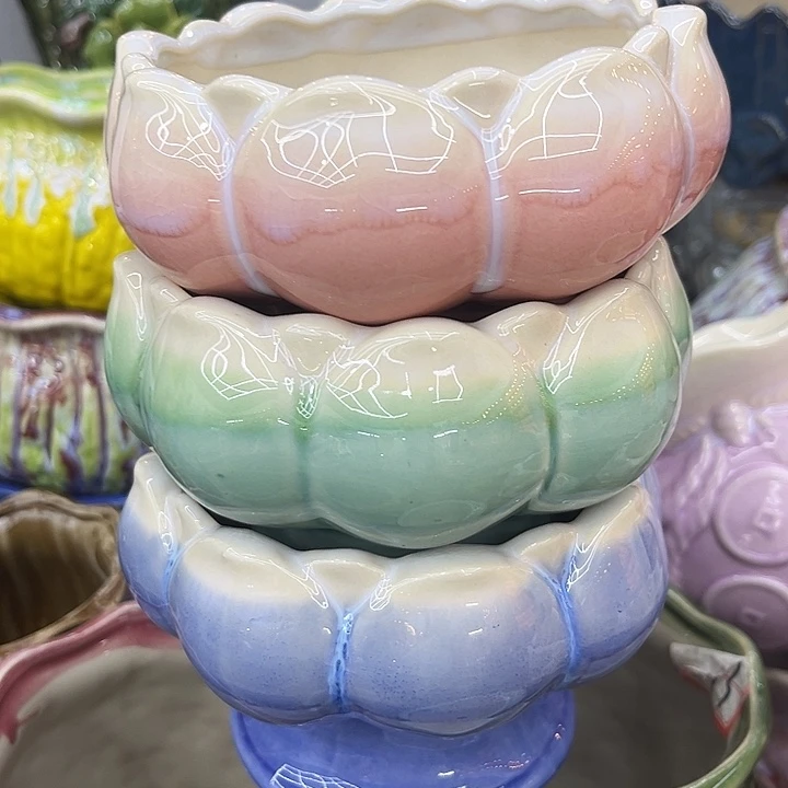 有孔，满10元发货多肉陶瓷花盆!