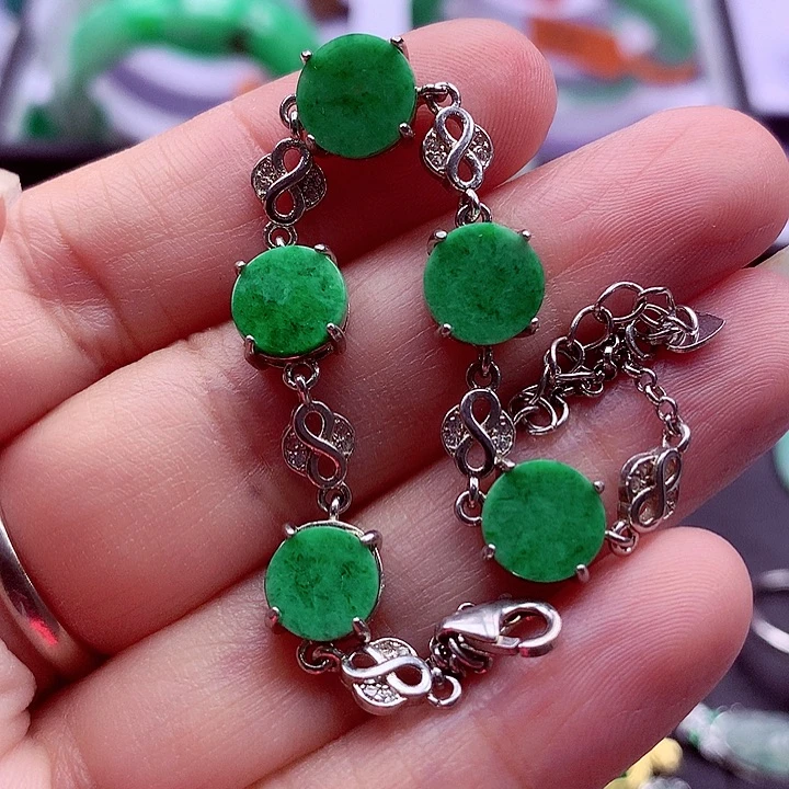 颈饰银S925镶嵌翡翠翡翠