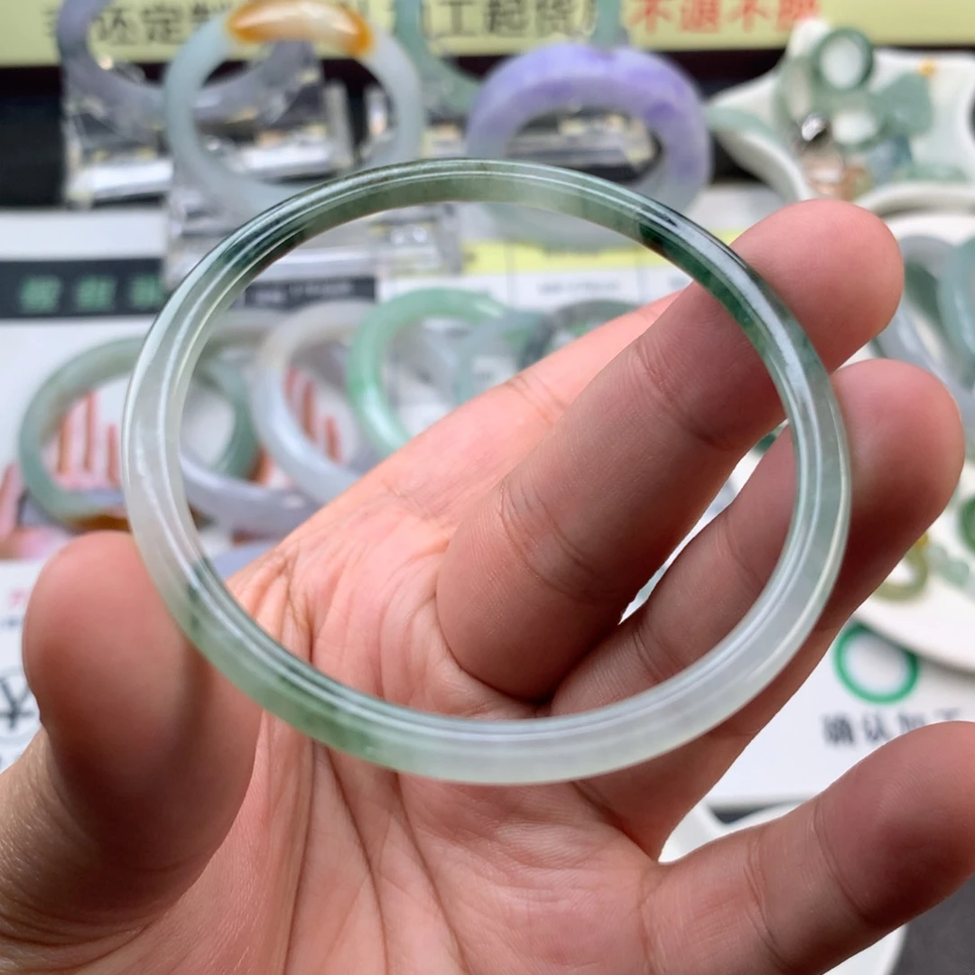 【闪购商品】未镶嵌定制翡翠53、54圈