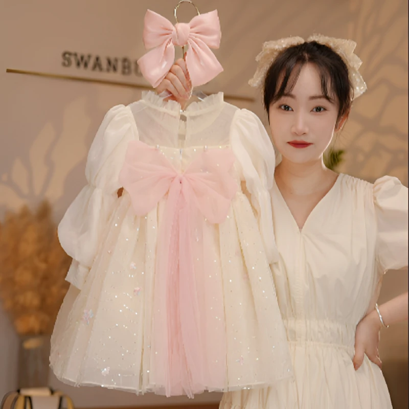 【Y.k6214 】2025新款女童洋气礼服宝宝公主裙设计师款气质连衣裙