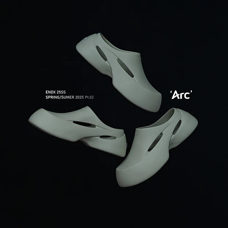 【丁真同款】ENDX 25SS两色'ARC'光弧系列厚底时尚半拖男女同款