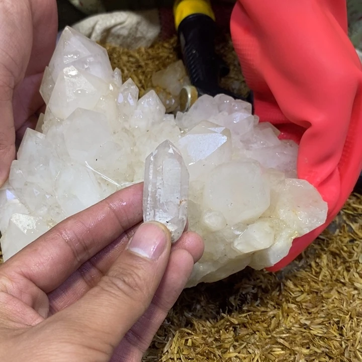水晶水晶原石摆件未镶嵌自**风