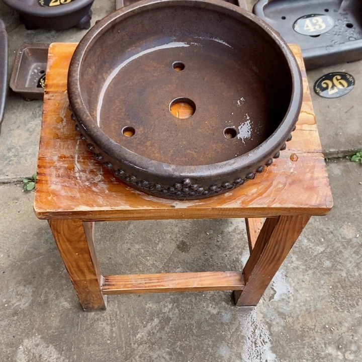 红陶蓝*杨冬益紫砂花盆