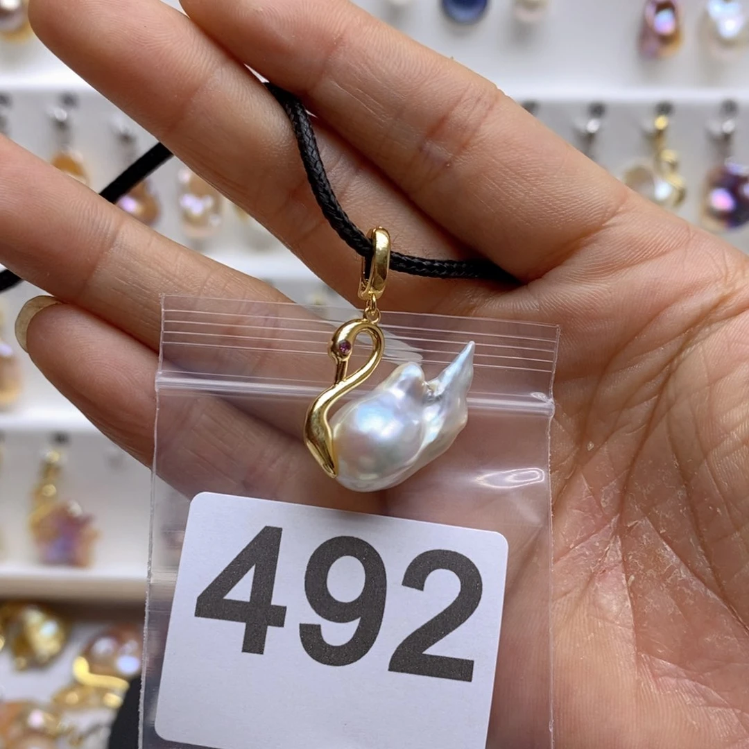 淡水珍珠颈饰银S925镶嵌492
