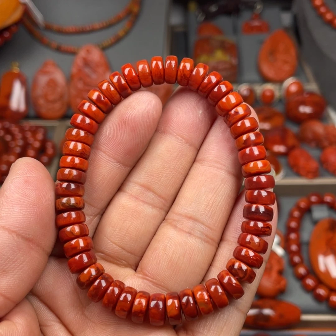 【闪购商品】南红玛瑙珠宝奇石未镶嵌单圈8