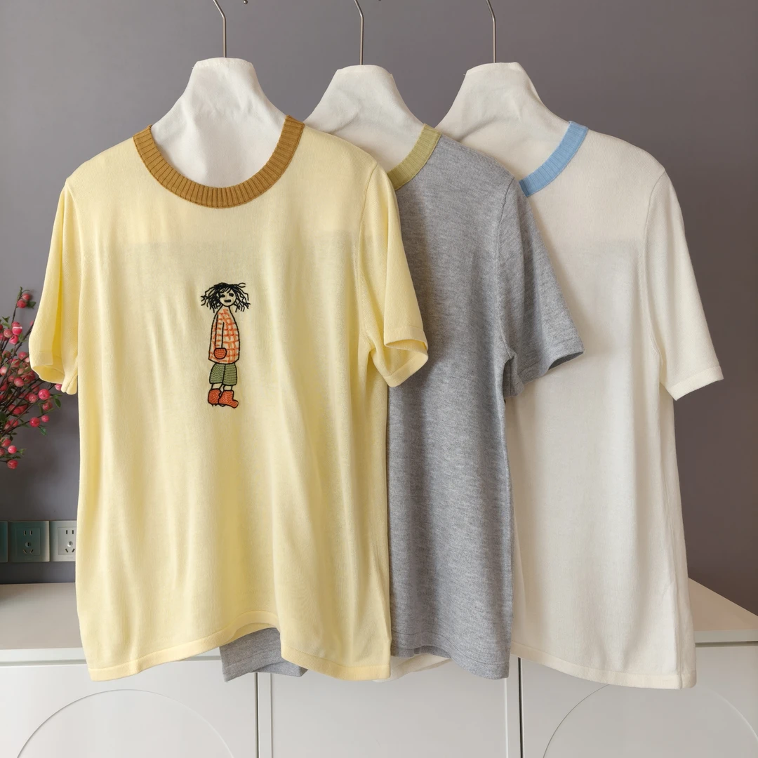【伟伟专属】个性女孩 3 色圆领短袖 T恤