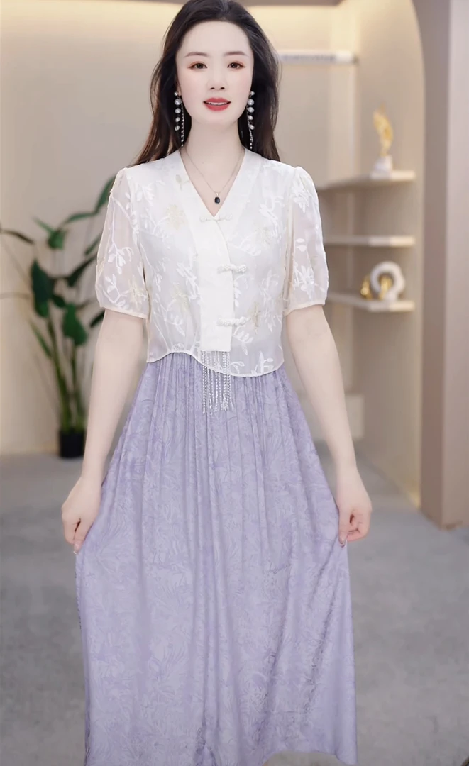 【玥欣服饰】KK630#2025 夏季 新款  洋气 时尚 减龄 连衣裙