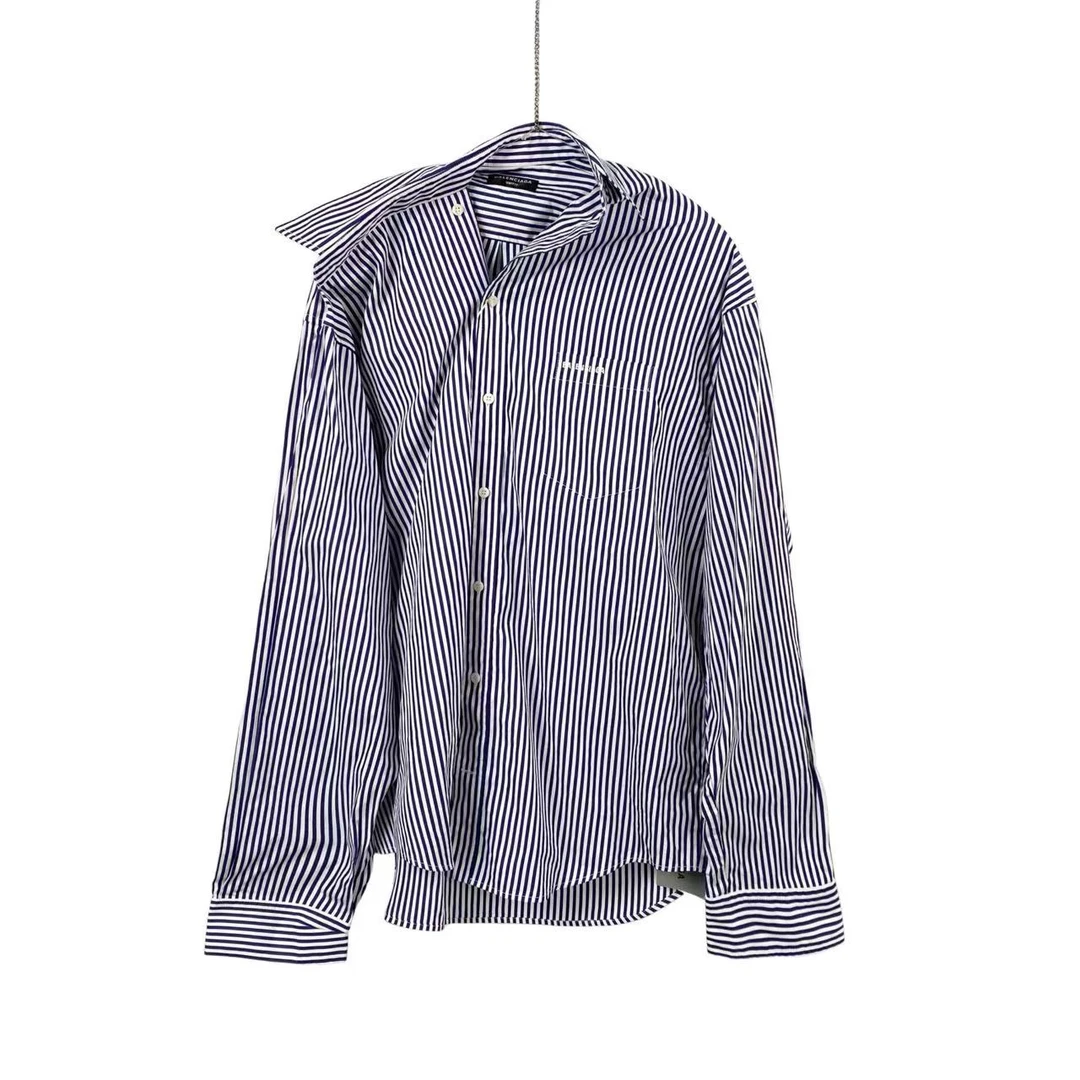 全新未使用 Balenciaga/巴黎世家  aa一一三九 棉 不对称衬衫XS