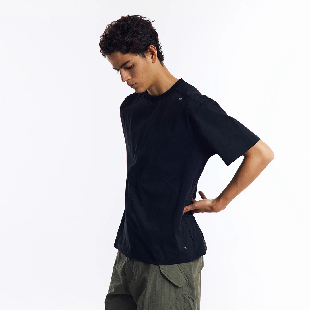 若屿NORYBRAND 户外运动速干结构收纳口袋T恤简约通勤圆领短袖tee