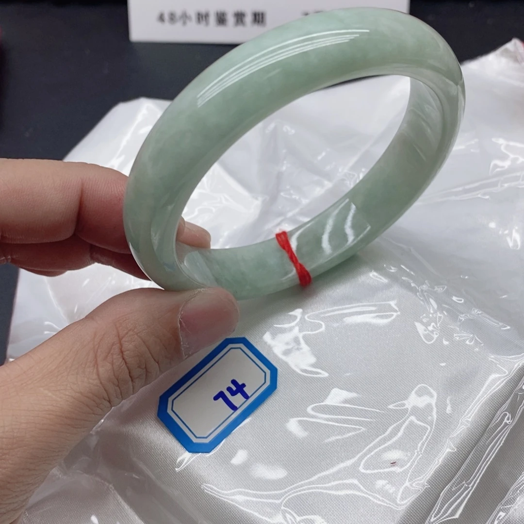 蒽***。岫玉未镶嵌手镯翡手镯74