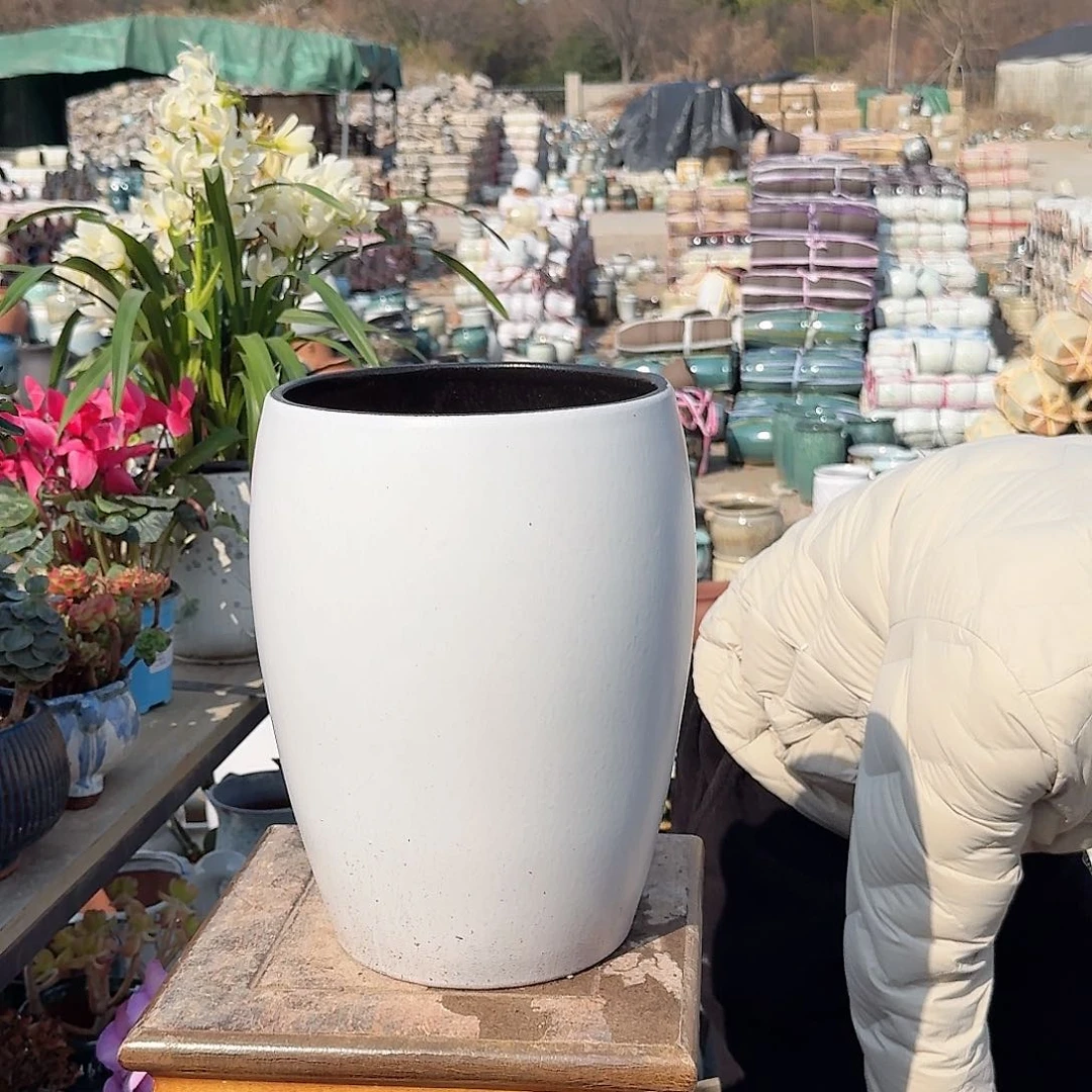 紫砂花盆口22高33（一个白色蛋壳大号宋