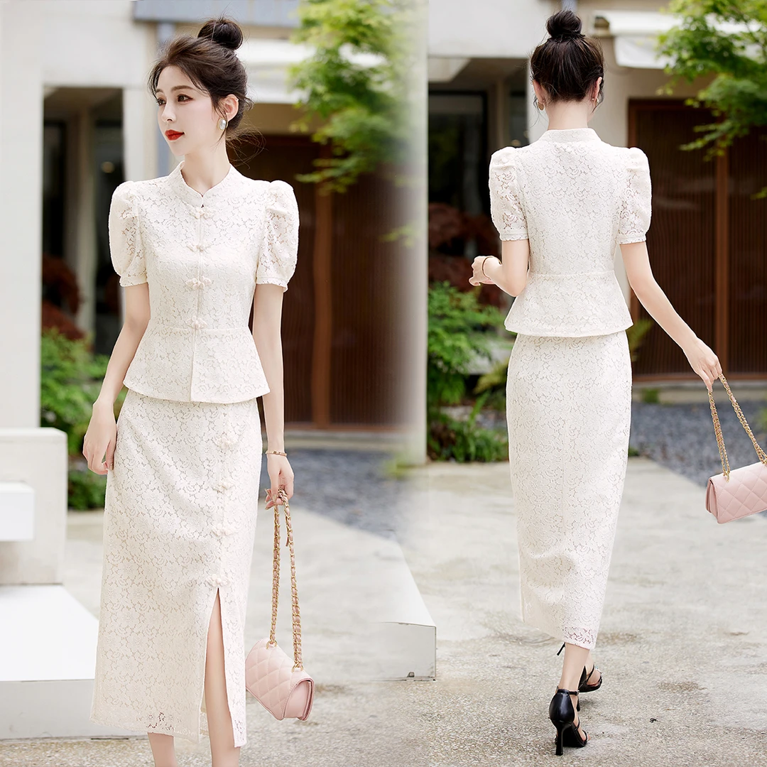 【可蓓儿】改良子连衣裙女夏2025新款高端庄大气质精致两件