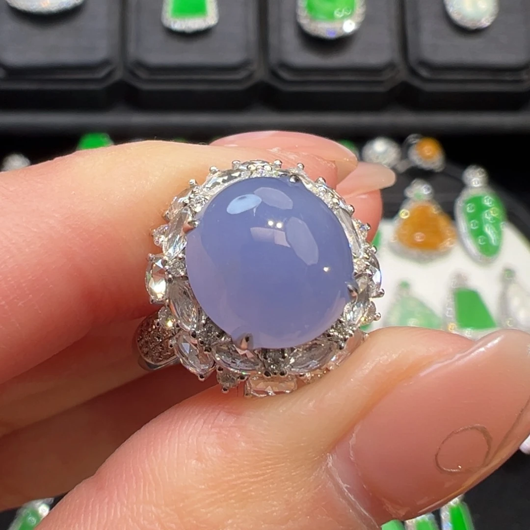 翡翠戒指18K金镶嵌收到货48小时鉴赏期