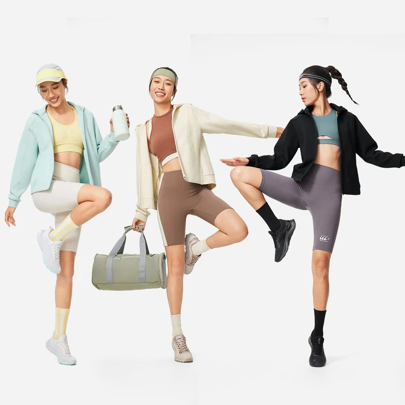 李宁健身系列女子开衫连帽卫衣透气舒适运动外套AWDU158-3-B品