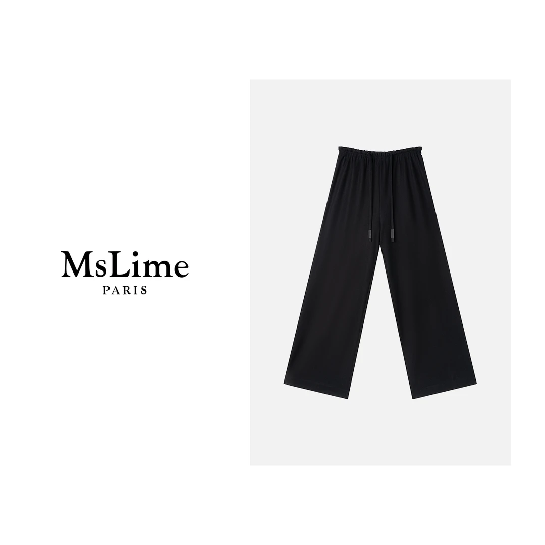 王嬛嬛MsLime25‘羊毛裤’年新款时尚休闲气质百搭裤子 HC2C2068