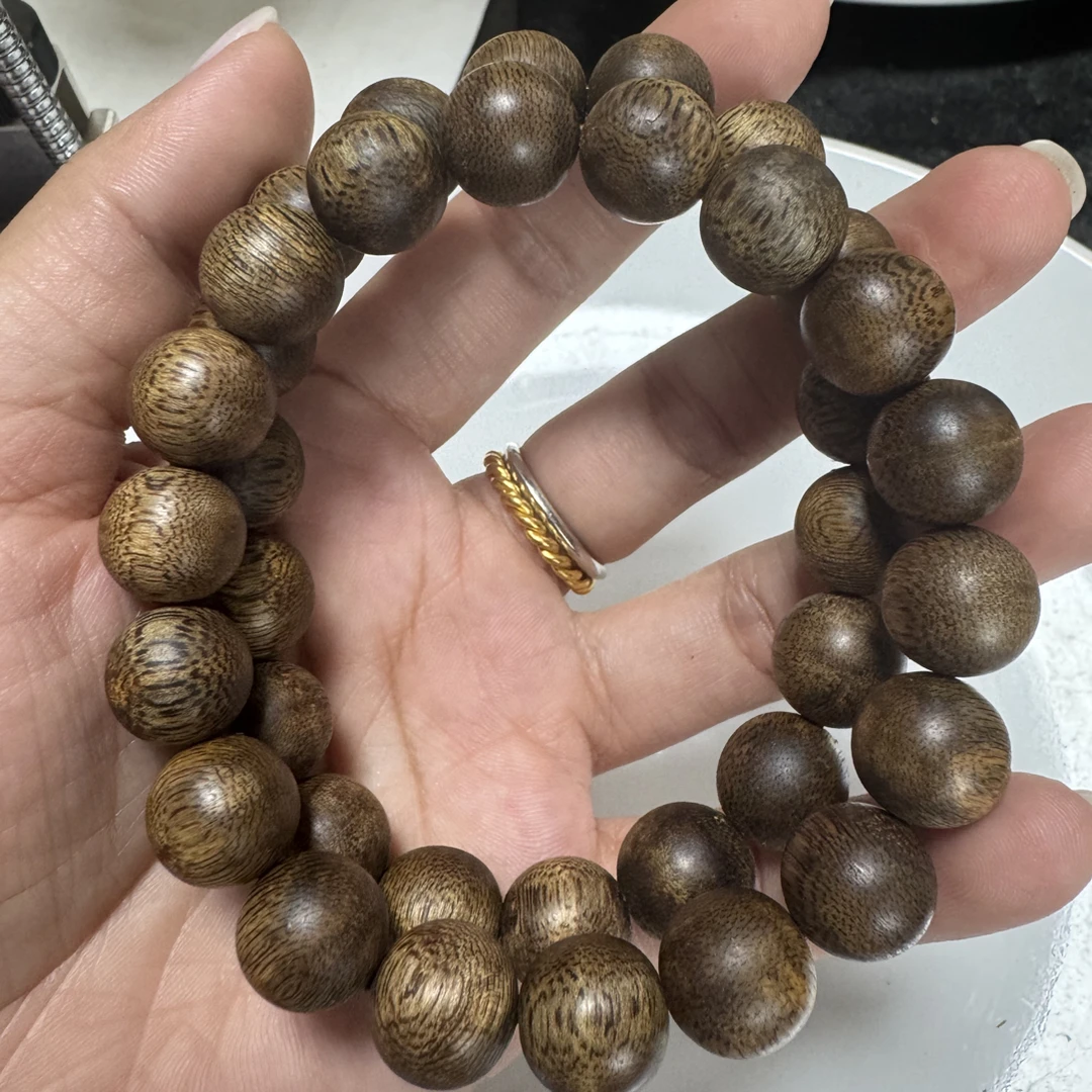 沉香沉香1.2单圈高油脂单圈圆珠手串多样性发一