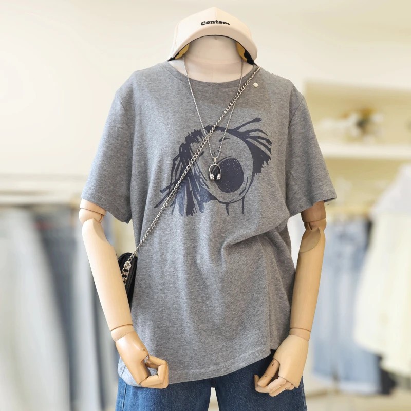 zaw大码加宽加大女装卡通印花短袖T恤夏季胖mm上衣遮肉显瘦/25156