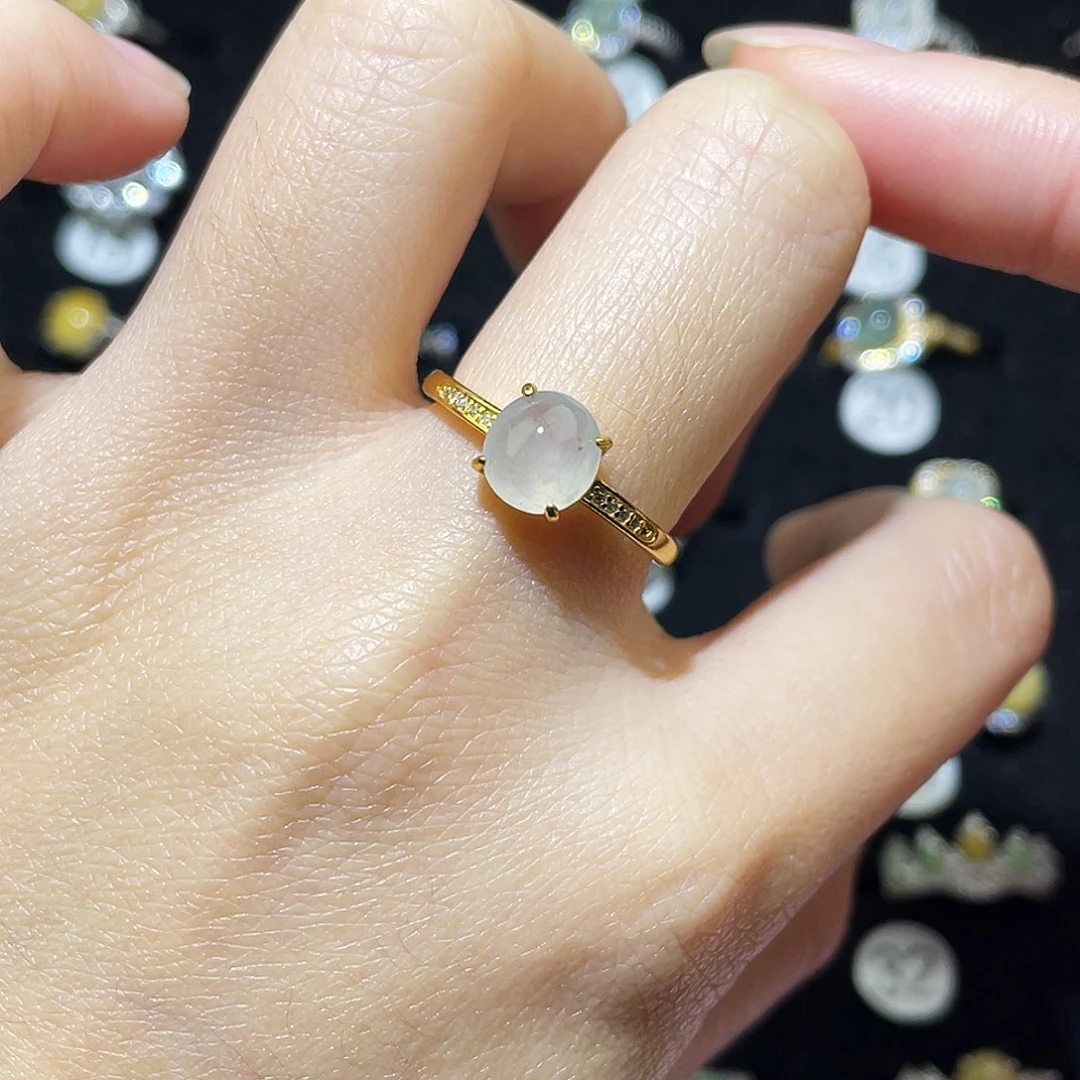 翡翠未镶嵌戒指戒指