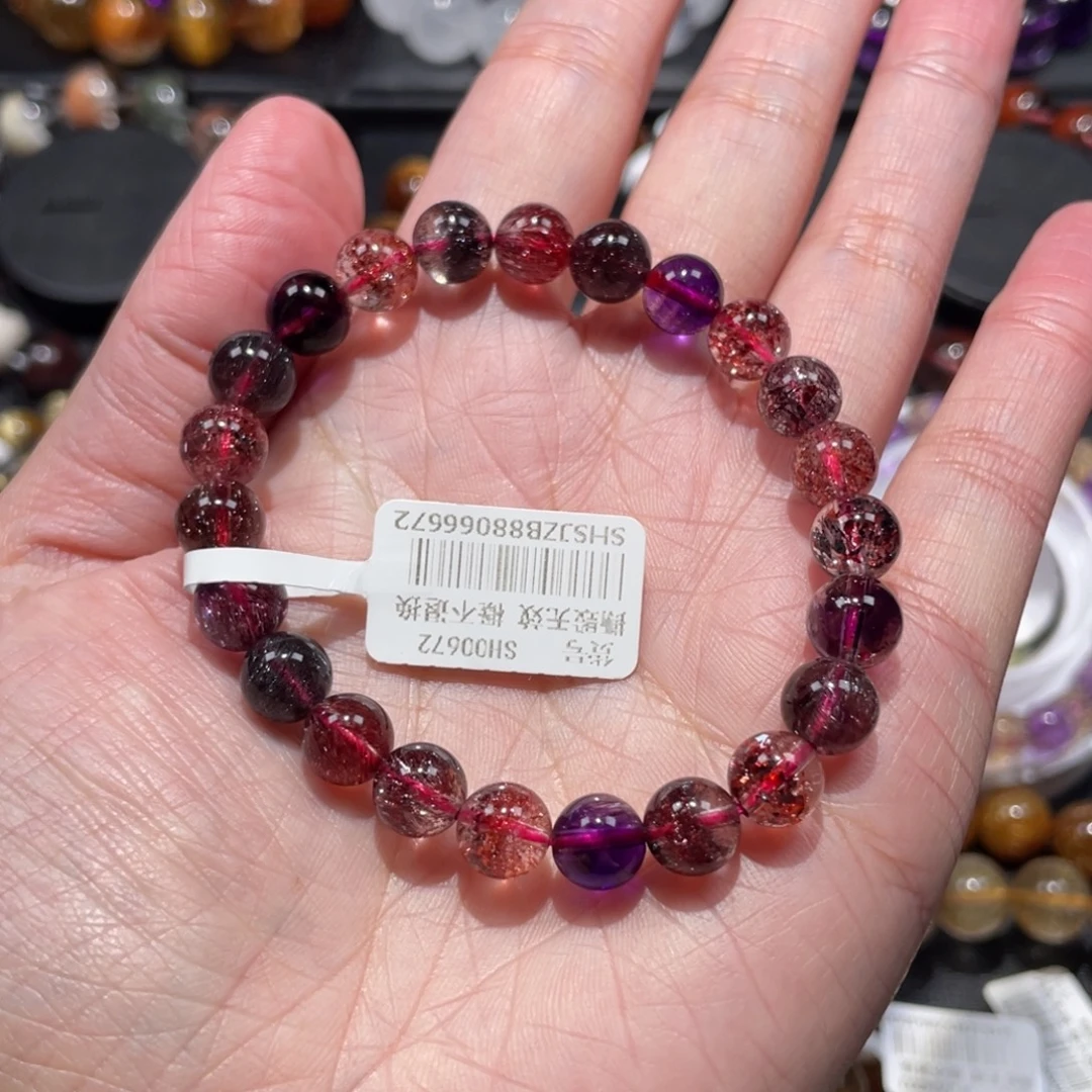 手链未镶嵌水晶黑加仑8mm