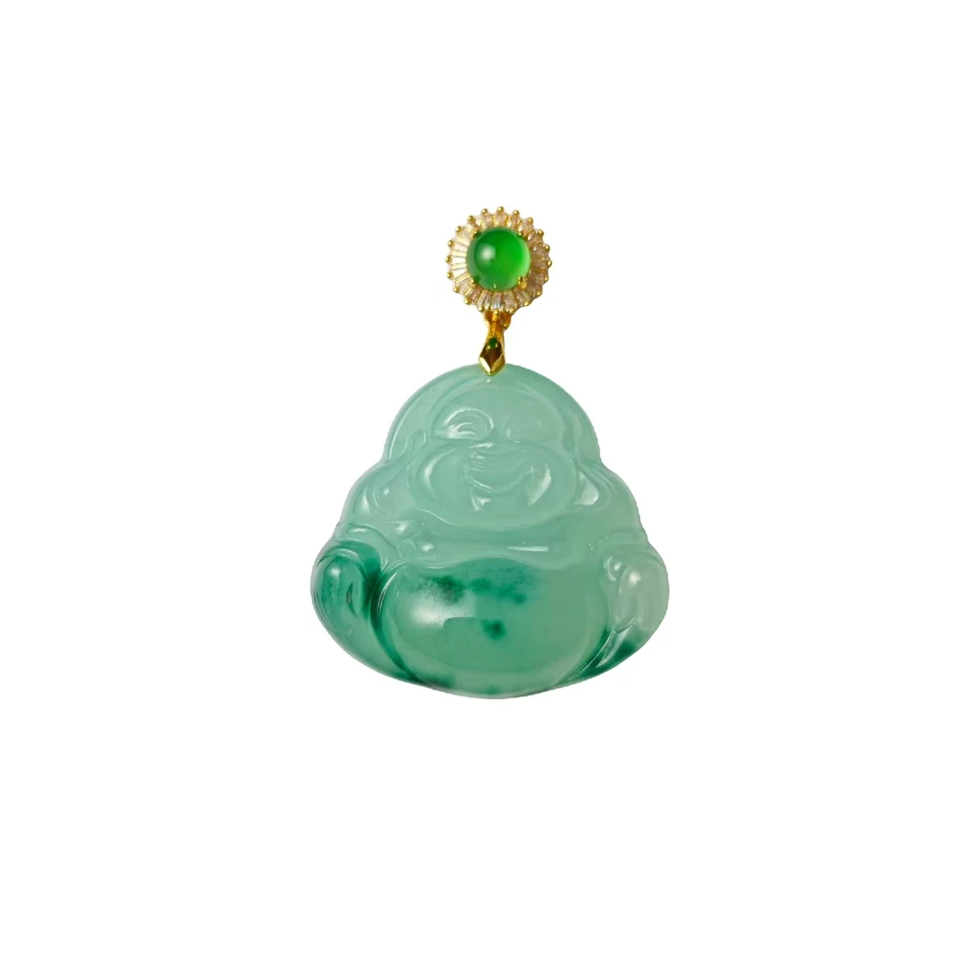 冰飘花佘太翠佛公吊坠A43-20赠链礼盒(多样性发)