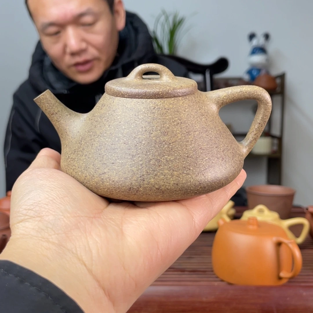 段泥茶壶降坡泥子冶石瓢全手200cc气窑高温