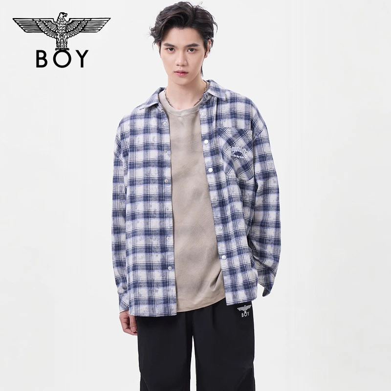 BOY LONDON中性款时尚潮流百搭通勤梭织长袖衬衫N21802