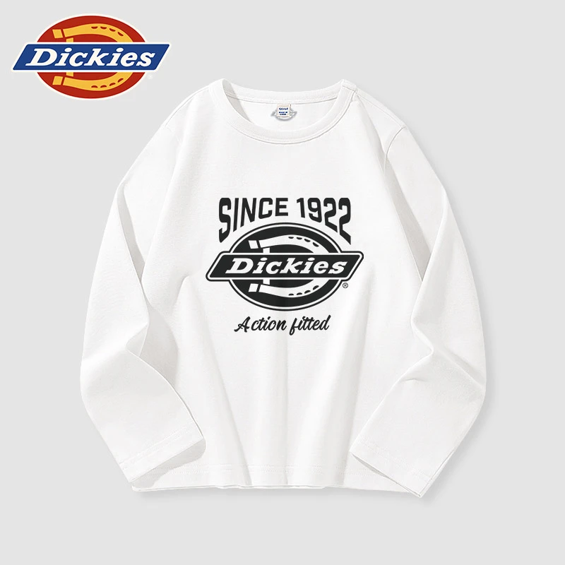 Dickies童装男童t恤长袖秋季儿童纯棉宽松秋装上衣小童时尚内搭潮