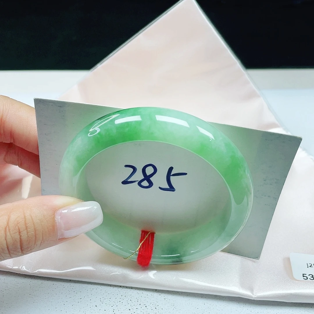 翡翠未镶嵌手镯 正圈53+