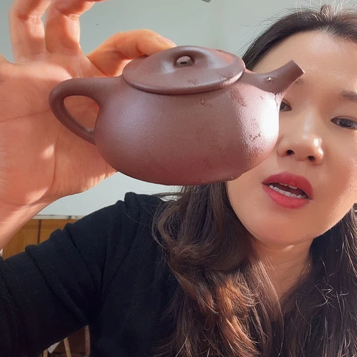 紫砂茶壶紫泥景州石瓢280cc