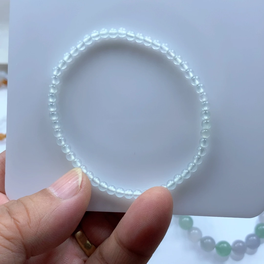 翡翠手串未镶嵌?****～缅甸天然翡翠小米珠手串3.6卡