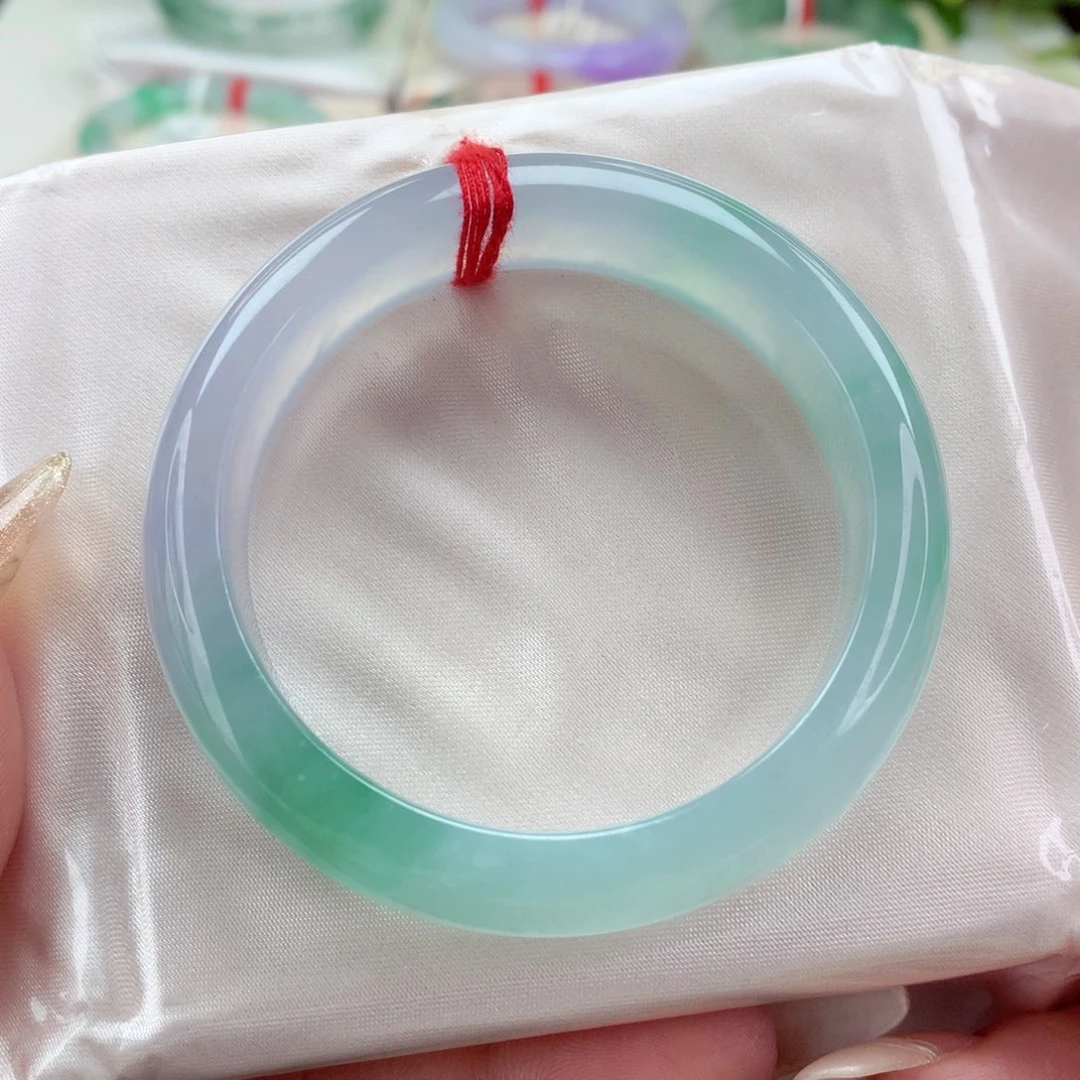 未镶嵌手镯翡翠51.1梦幻琉璃 冰胶双眼皮 小柒